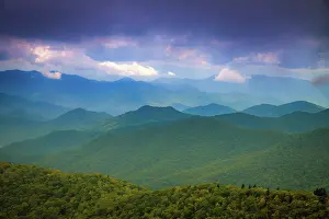Vista: Mountain vista, Blue Ridge Parkway, Smoky Mountains, USA
