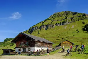 Bicycle: Mountainbiker at Rotwandh&, x34d25b20;Rotwandalm