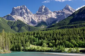Sisters: Mountains, Forests and River, Bow River, Three Sisters