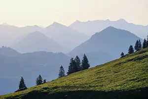 Mangfall: Mountains in haze, at Sudelfeld, near Bayrischzell
