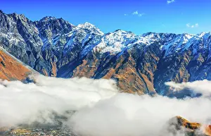 Chain: Mountains over Stepantsminda formerly Kazbegi in