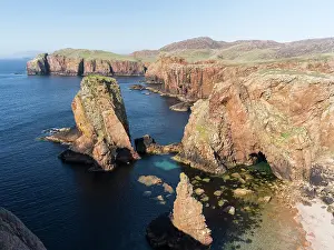 Secluded: Muckle Roe (big red isle) is famous for
