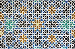 Tile: Mudejar Tiles with their Moorish geometric patterns