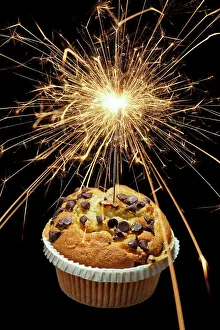 Goods: Muffin and sparkler