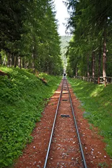 Tram: Muottas Muragl, Switzerland. Funicular to