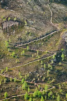 Muottas: Muottas Muragl, Switzerland. Hiking trails
