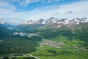 Muottas: Muottas Muragl, Switzerland. Views of Celerina