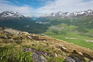 Muottas: Muottas Muragl, Switzerland. Views of Celerina