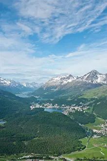 Muottas: Muottas Muragl, Switzerland. Views of St