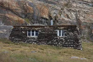 Housing: Museum houses made of peat and rocks - Uummannaq, Greenland