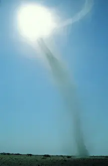 Funnel: Namibia - Typical Etosha whirlwind / dust-devil