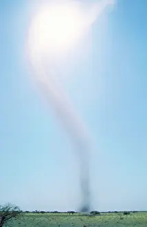 Funnel: NAMIBIA - typical Etosha whirlwind, raising dust