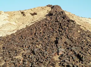 Swakopmund: Namibia - A vein of basaltic rock emerged at the