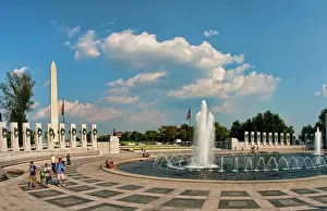 Fountain: National WWII Memorial on the Mall in Washington