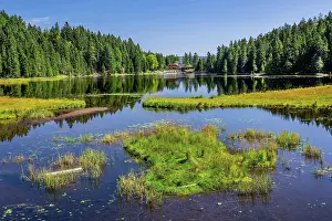 Borderland: Nature reserve Groier Arbersee with Arberseehaus