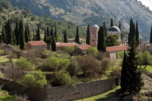 Funeral: Nea Moni - ancient 11th century Byzantine monastery