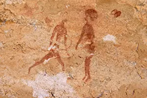 210519: Neolithic rock painting, two people, Tin Abenhar
