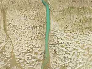 Meandering: Network of channels and streams at low tide