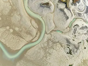 Meandering: Network of channels and streams at low tide