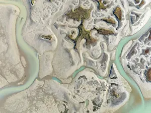 Tides: Network of channels and streams at low tide