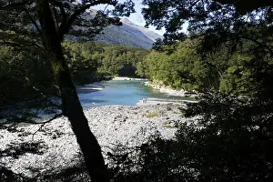 Haast: New Zealand - Blue Pools on Haast River at Blue Pools