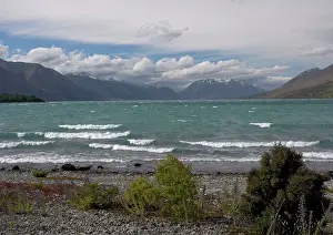 Ohau: New Zealand - Looking across Lake Ohau to the Neumann Range