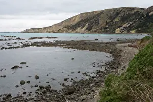 Kaikoura: New Zealand, South Island, Haumuri Bluff, South of Kaikoura