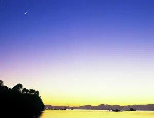 Crescent: New Zealand, South Island, Tapu Bay at Dawn