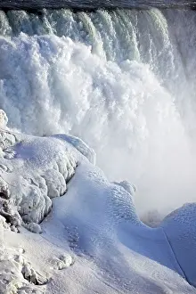 Cascading: Niagara Falls - Close-up of water cascading over the falls