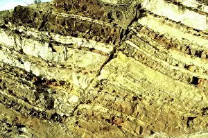 Paleozoic: Normal fault in sandstone, Australia