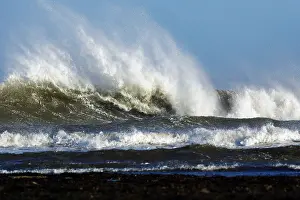Caused: North Sea - waves and surf caused by autumn storm