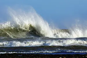 Caused: North Sea - waves and surf caused by autumn storm