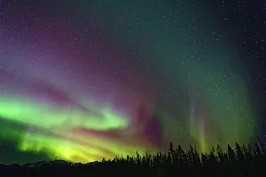 Storm: Northern lights (Aurora borealis) in different colours