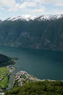 Flaam: Norway, Aurland near Flam. Stegastein Overlook