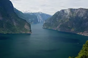 Flaam: Norway, Aurland near Flam. Stegastein Overlook