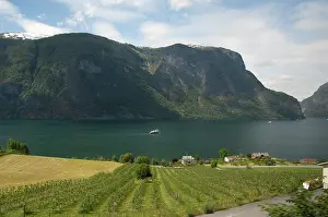 Flaam: Norway, Aurland near Flam. View of Aurland