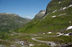 Auto: Norway, Geiranger. Scenic byway 63 up to