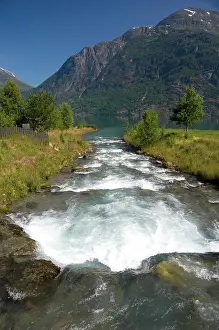 Geiranger: Norway, Geirangerfjord District. Jostedalsbreen