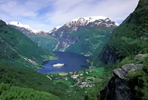 Cruise: Norway, Geirangerfjord, Geiranger. Fjord