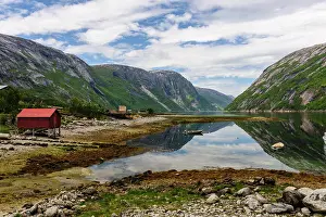 Tranquility: Norway. Scenic view of the fjord from Hellmobotn