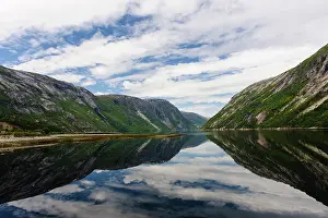 Tranquility: Norway. Scenic view of the fjord from Hellmobotn