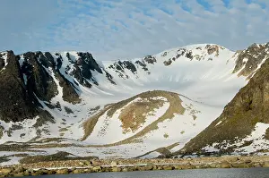 Retreating: Norway, Spitsbergen. Rugged retreating glacial