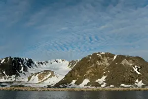Retreating: Norway, Spitsbergen. Rugged retreating glacial