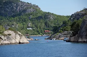 Lysefjord: Norway, Stavanger. Views along Lysefjord