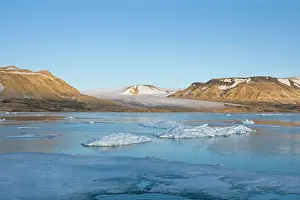 Retreating: Norway, Svalbard Archipelago, Spitsbergen