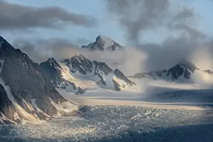 Don Grall: Norway, Svalbard. Monacobreen Glacier ends in Arctic Ocean