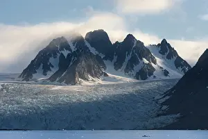 Don Grall: Norway, Svalbard. Monacobreen Glacier at sunset. ic Don Gral