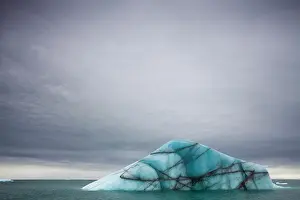 Icefield: Norway, Svalbard, Nordaustlandet, Deep blue
