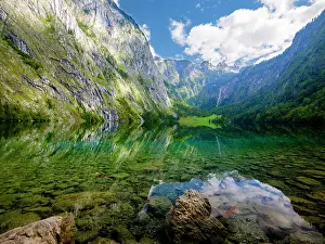 Berchtesgaden: Obersee, in the background the Hagengebirge and