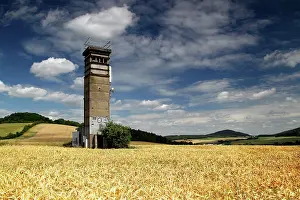Plate: Observation tower of the GDR border troops, border